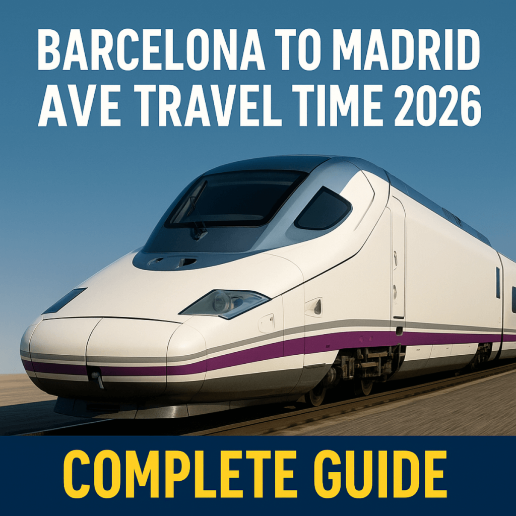 Barcelona to madrid ave travel time 2026